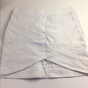BCBG White Denim Skirt